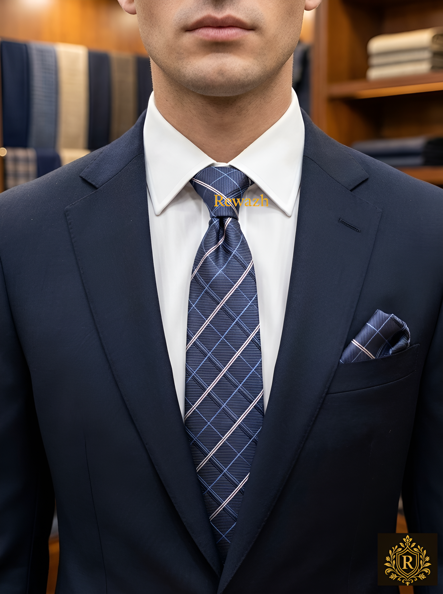 MENS PREMIUM TIE WITH POCKET SQUARE SET