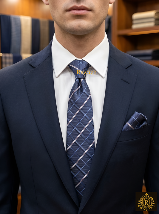 MENS PREMIUM TIE WITH POCKET SQUARE SET