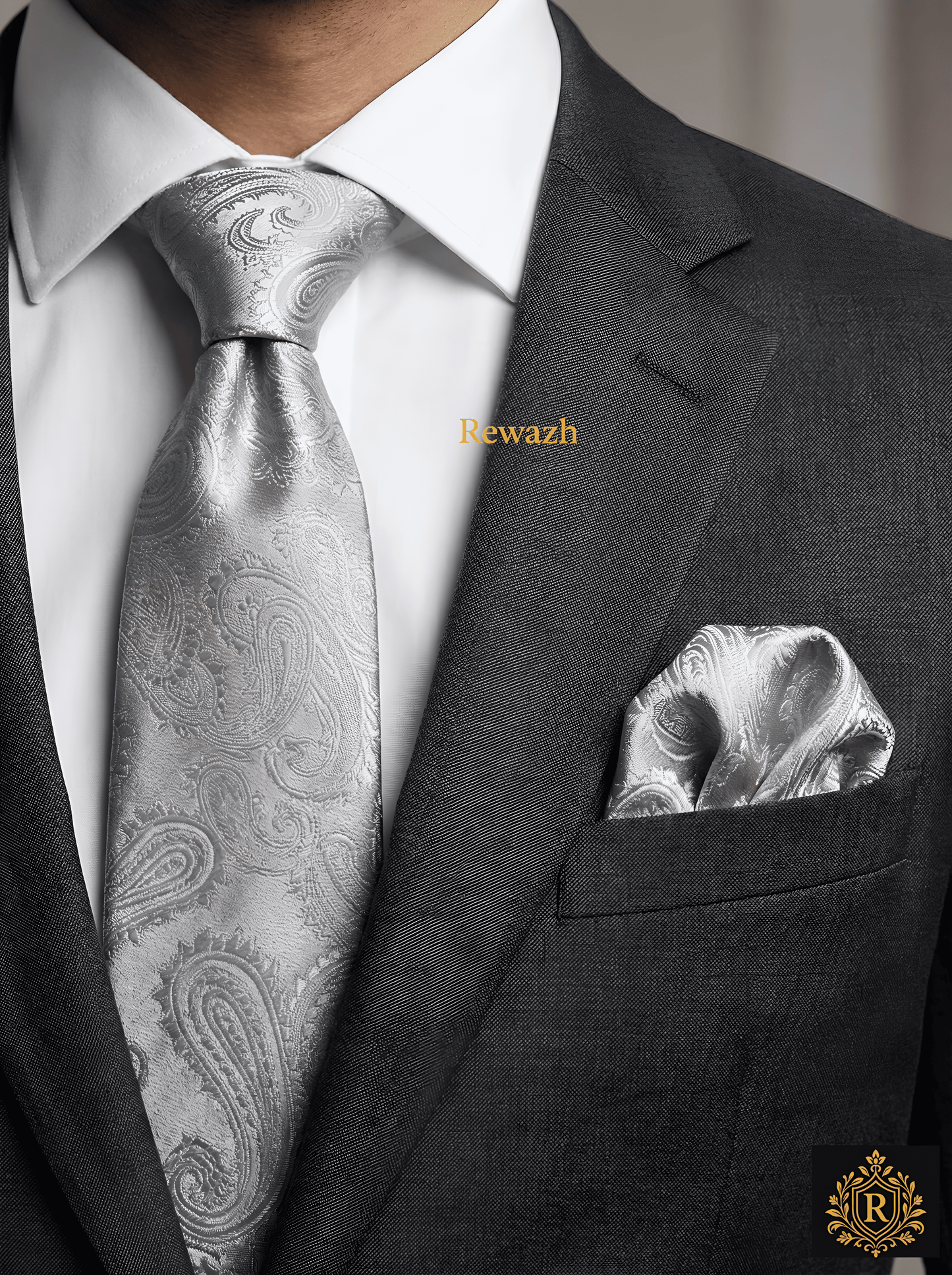 MENS PREMIUM TIE WITH POCKET SQUARE SET