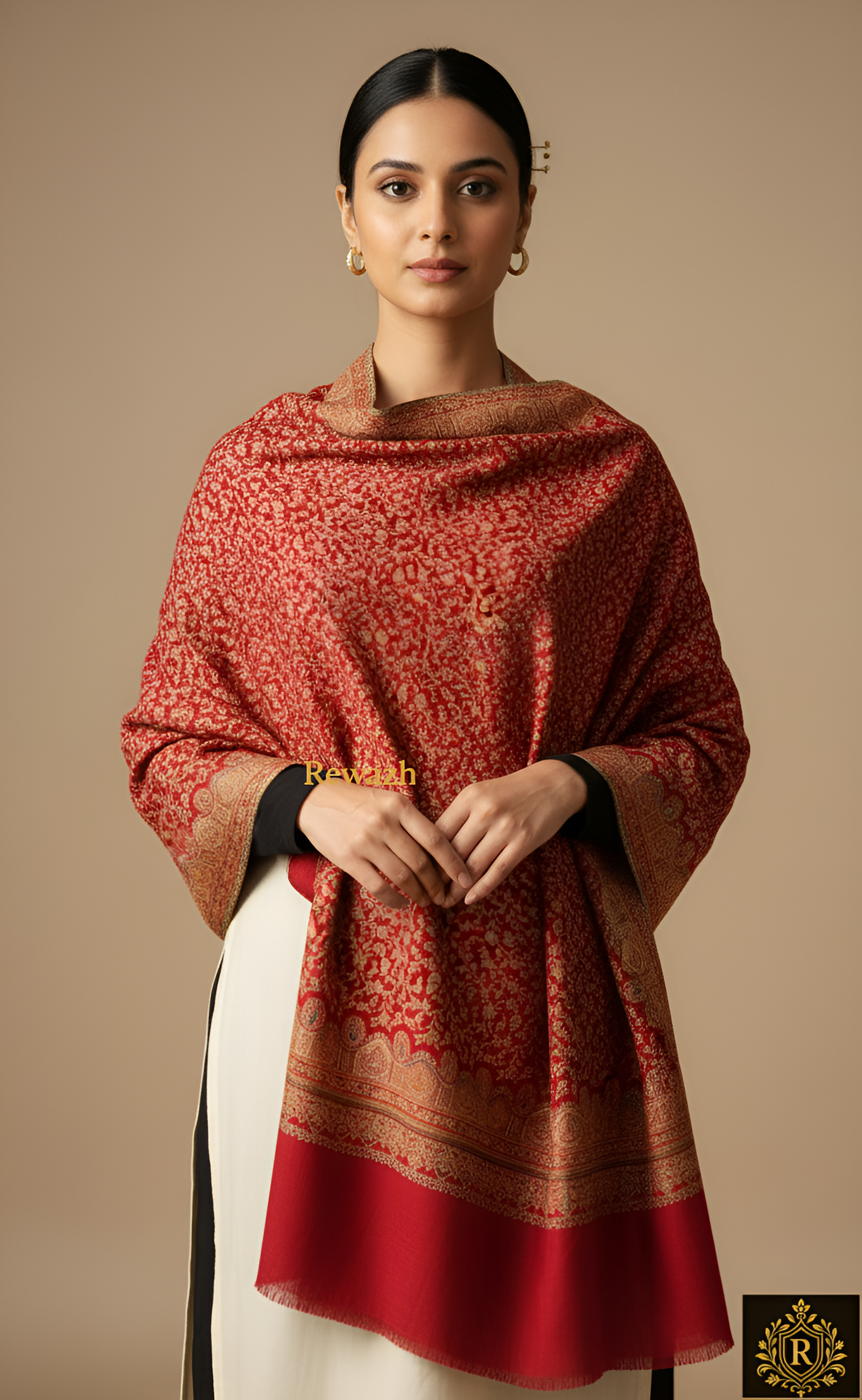 Fine Wool Shawl, Faux Pashmina Design