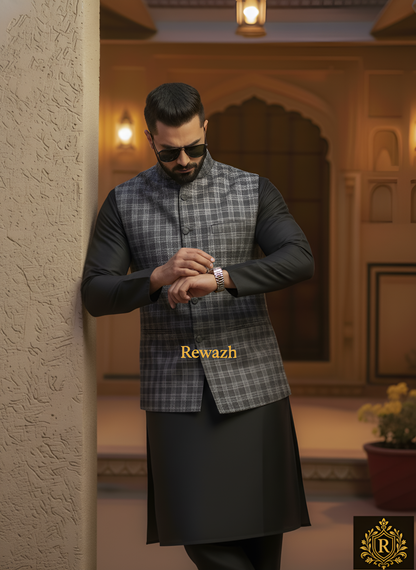 REWAZH Men's Woolen Waistcoat