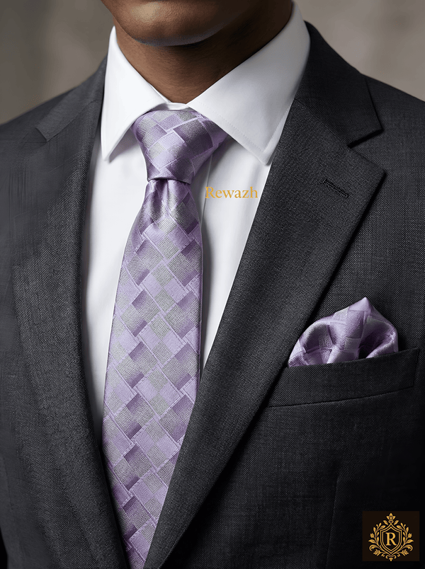 MENS PREMIUM TIE WITH POCKET SQUARE SET