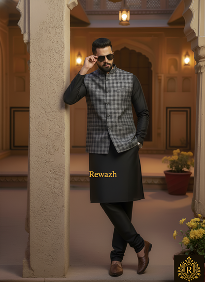 REWAZH Men's Woolen Waistcoat