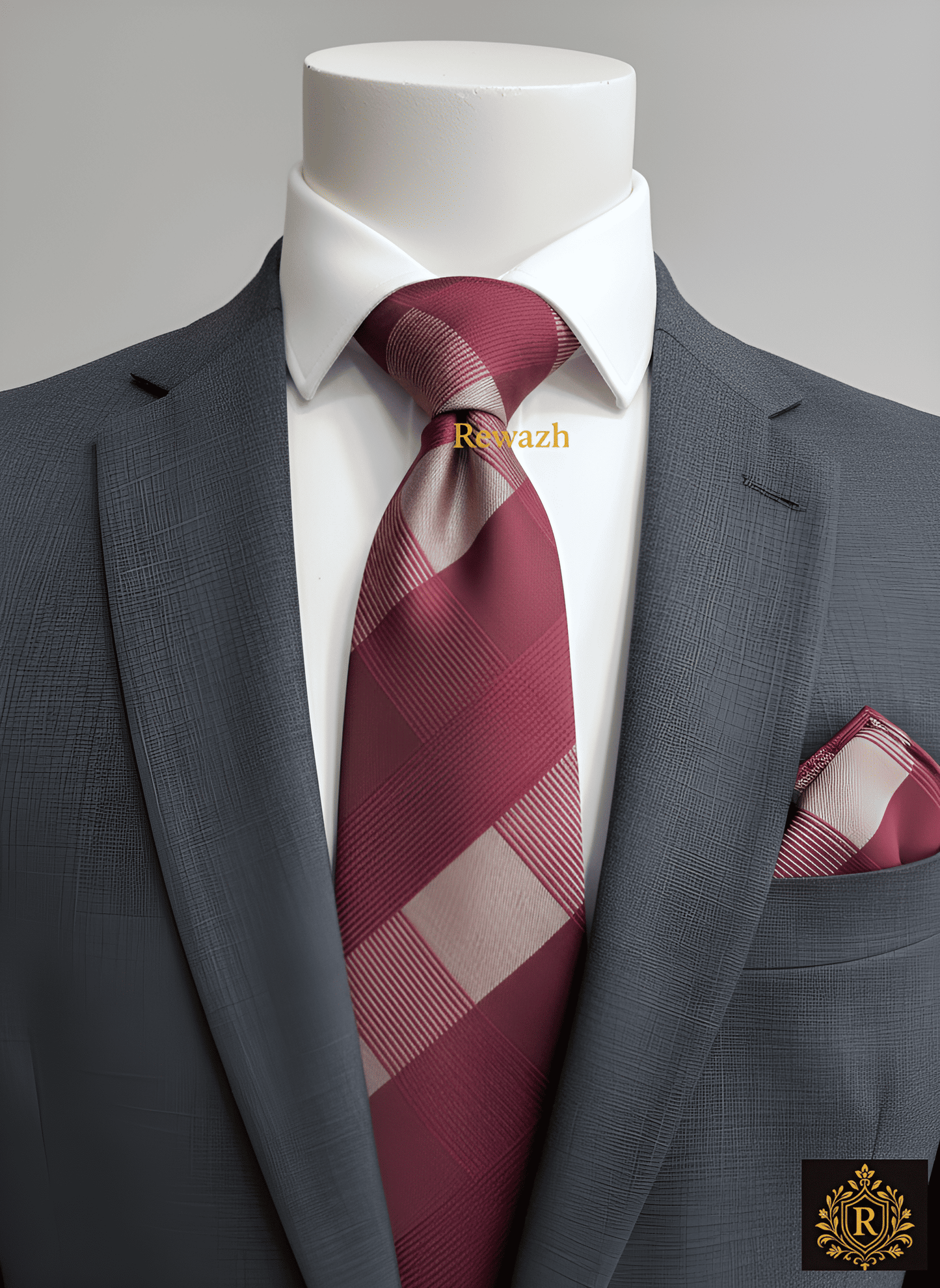 MENS PREMIUM TIE WITH POCKET SQUARE SET