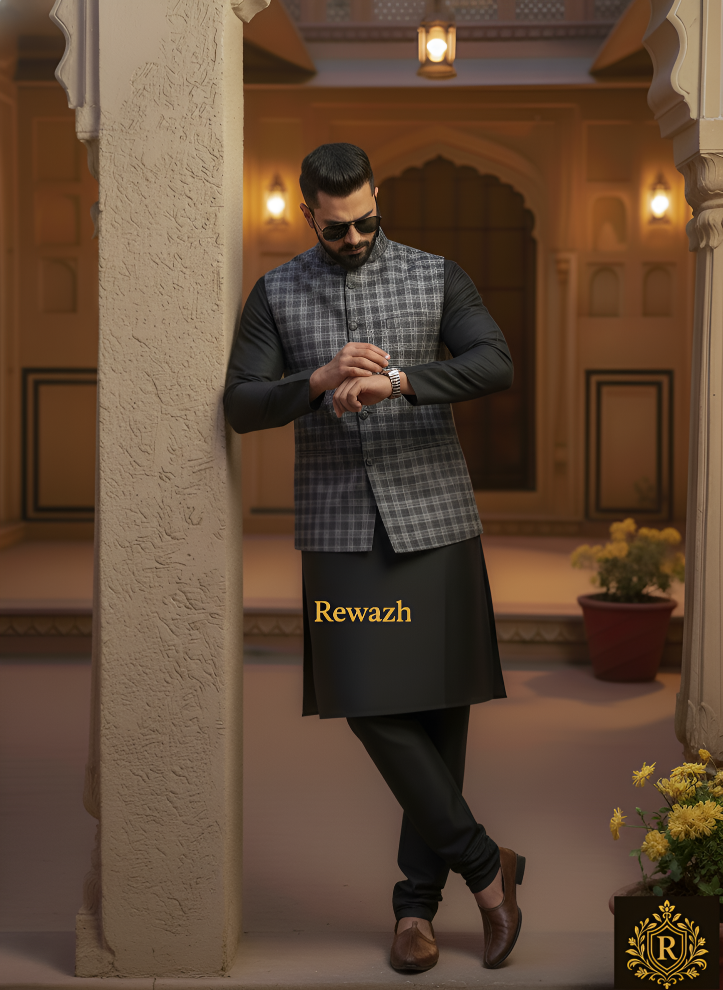 REWAZH Men's Woolen Waistcoat