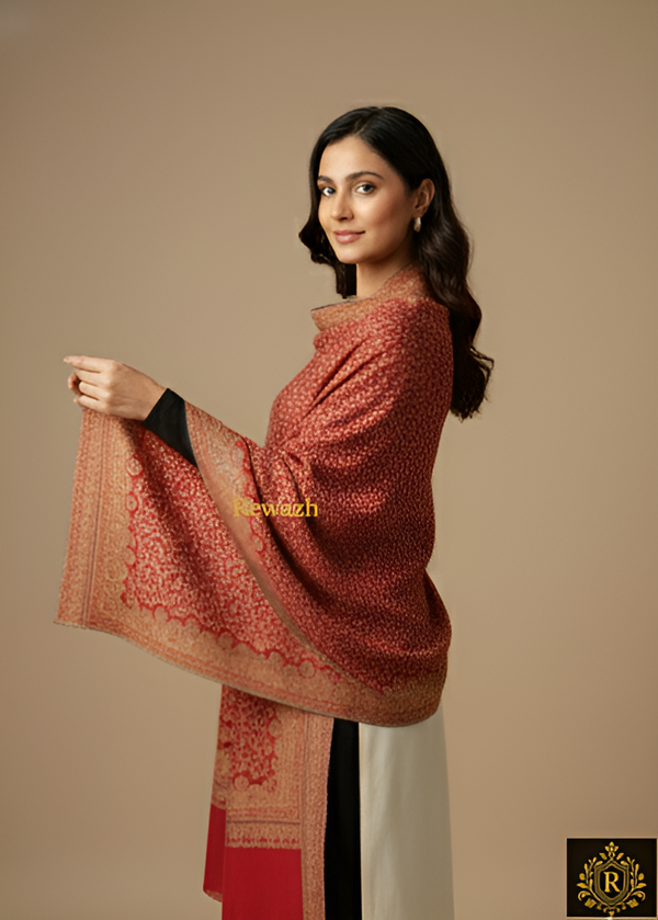 Fine Wool Shawl, Faux Pashmina Design