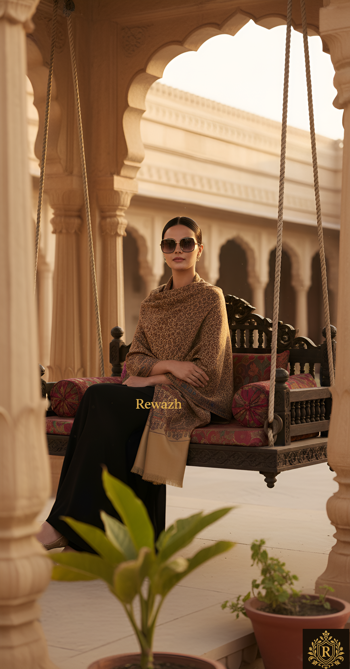 Fine Wool Shawl, Faux Pashmina Design