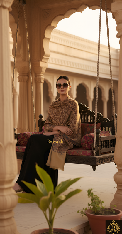 Fine Wool Shawl, Faux Pashmina Design