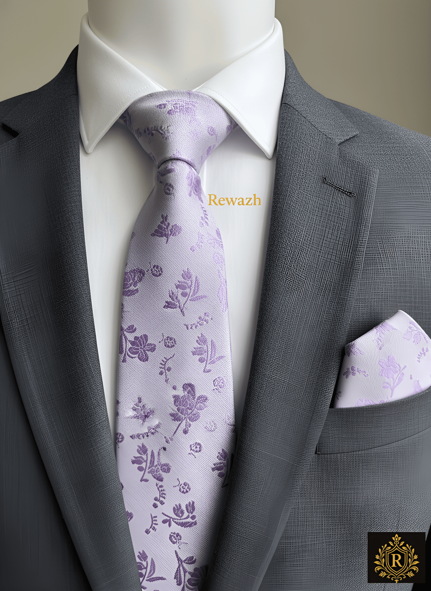 MENS PREMIUM TIE WITH POCKET SQUARE SET