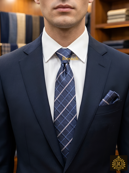 MENS PREMIUM TIE WITH POCKET SQUARE SET