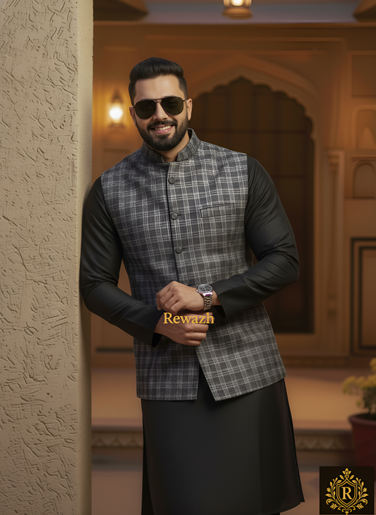 REWAZH Men's Woolen Waistcoat