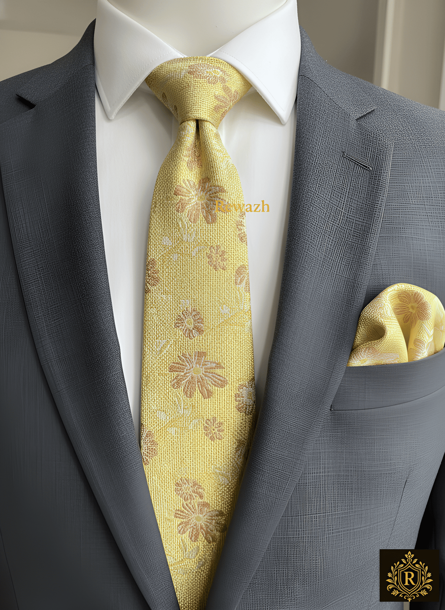 MENS PREMIUM TIE WITH POCKET SQUARE SET