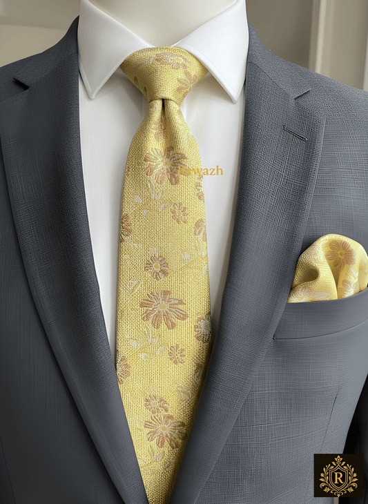 MENS PREMIUM TIE WITH POCKET SQUARE SET