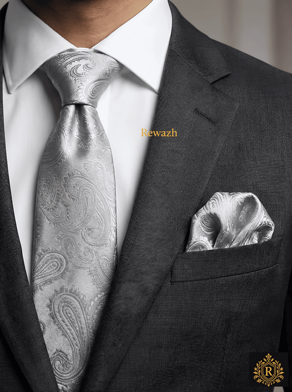 MENS PREMIUM TIE WITH POCKET SQUARE SET