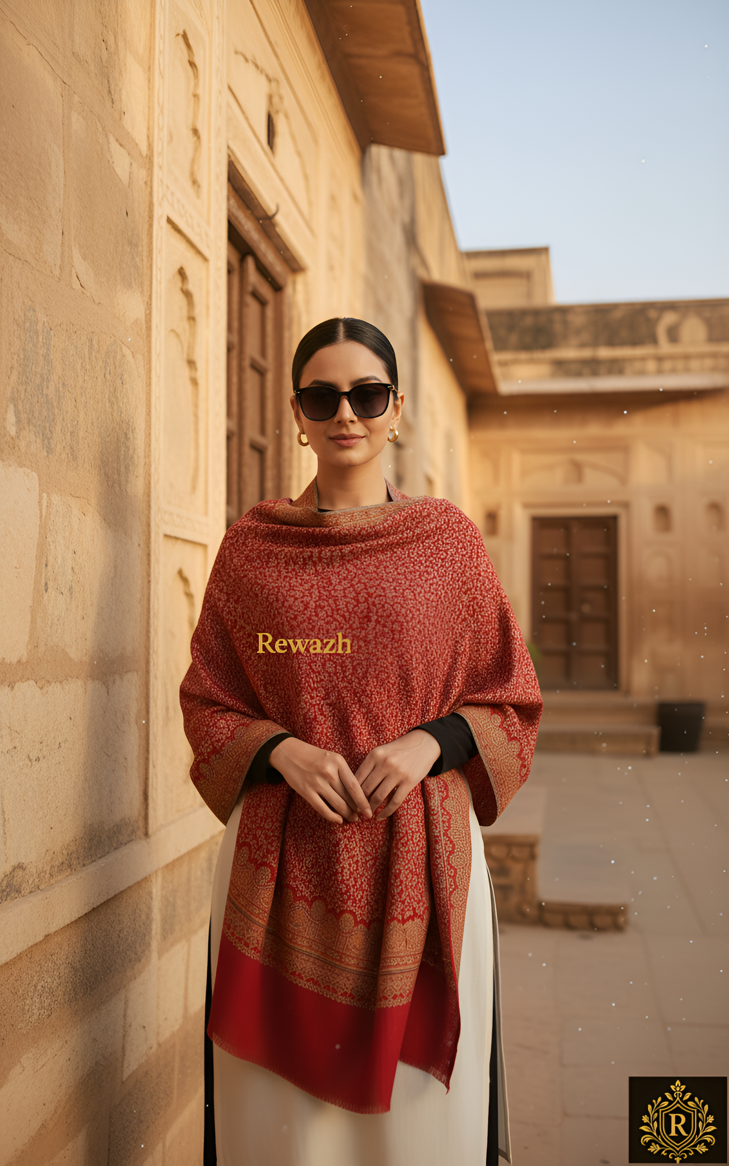 Fine Wool Shawl, Faux Pashmina Design