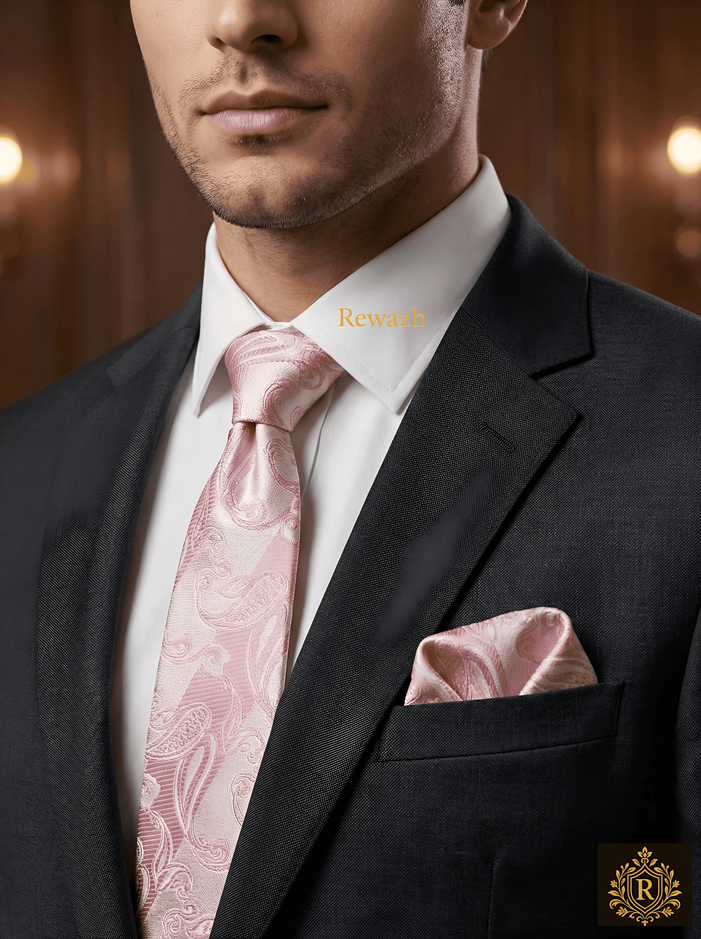 MENS PREMIUM TIE WITH POCKET SQUARE SET