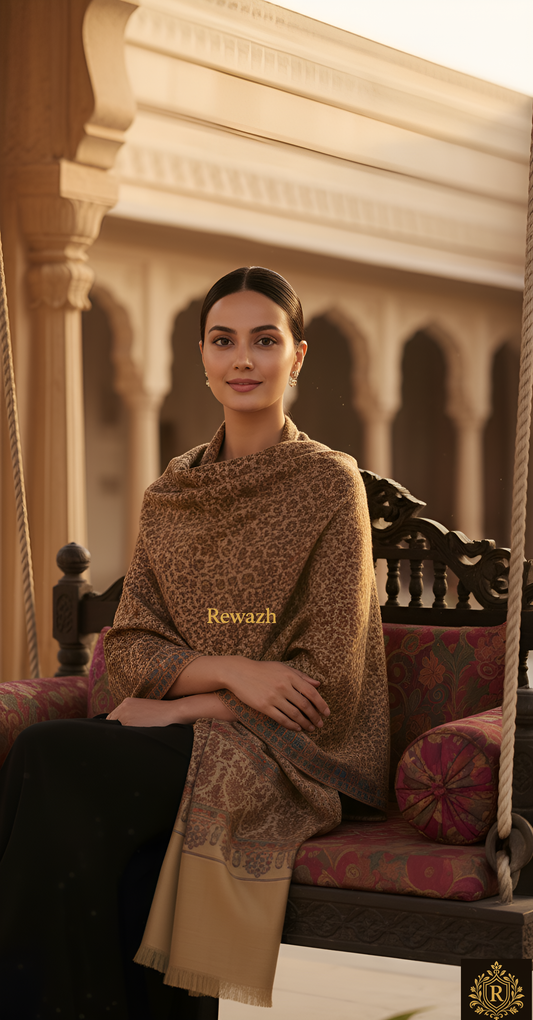 Fine Wool Shawl, Faux Pashmina Design