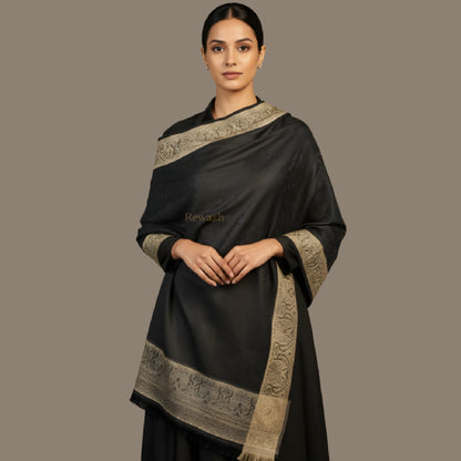 Fine Wool Shawl, Faux Pashmina Design