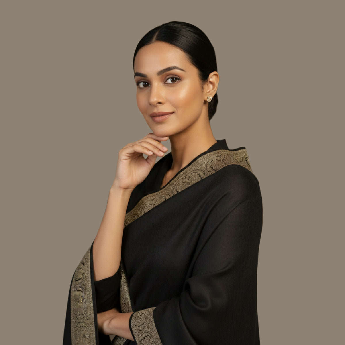 Fine Wool Shawl, Faux Pashmina Design