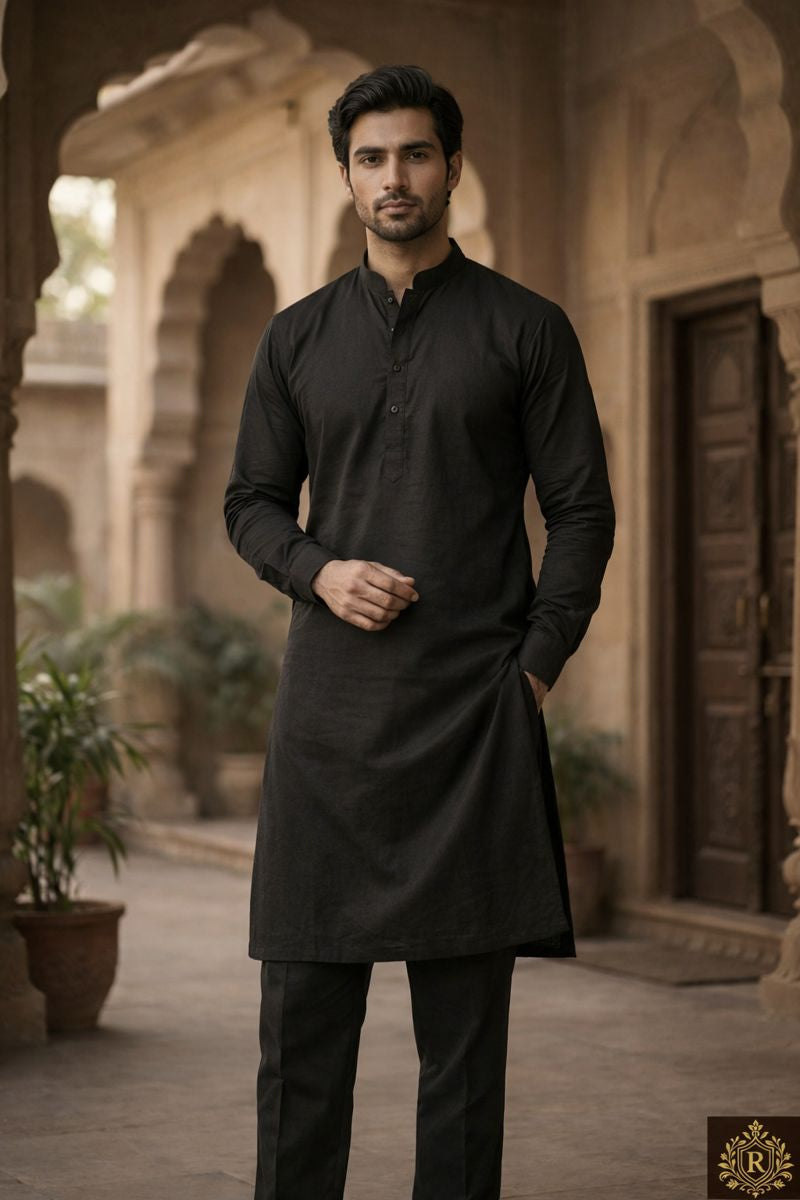 Matte Cotton Kurta & Pant Set – Premium Collection