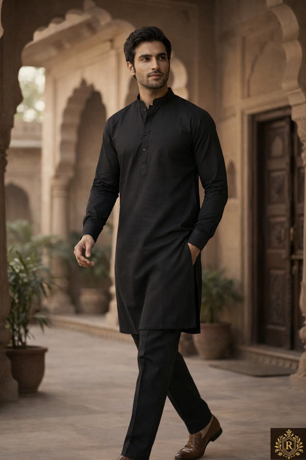 Matte Cotton Kurta & Pant Set – Premium Collection