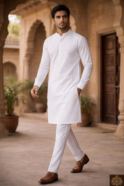 Matte Cotton Kurta & Pant Set – Premium Collection